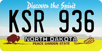 ND license plate KSR936