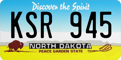 ND license plate KSR945