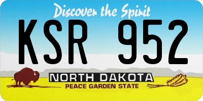 ND license plate KSR952