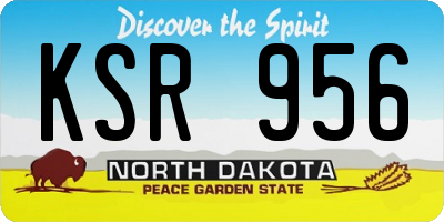 ND license plate KSR956