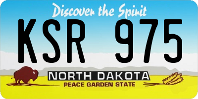 ND license plate KSR975