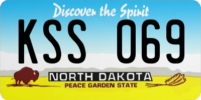 ND license plate KSS069