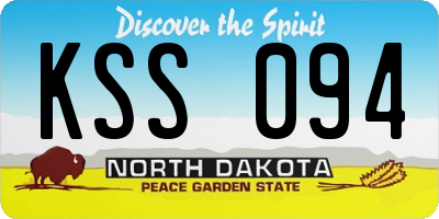 ND license plate KSS094
