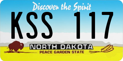 ND license plate KSS117