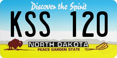 ND license plate KSS120