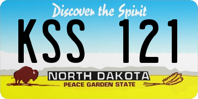 ND license plate KSS121