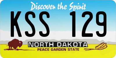 ND license plate KSS129