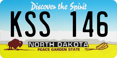 ND license plate KSS146