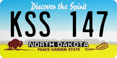ND license plate KSS147