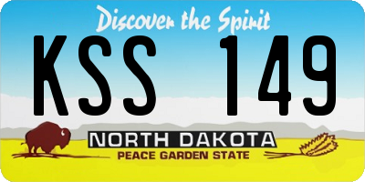 ND license plate KSS149