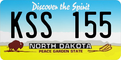 ND license plate KSS155