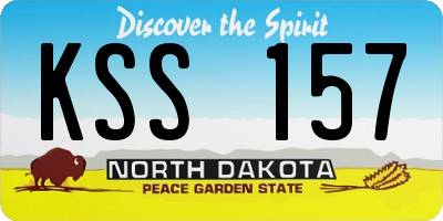 ND license plate KSS157
