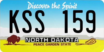 ND license plate KSS159