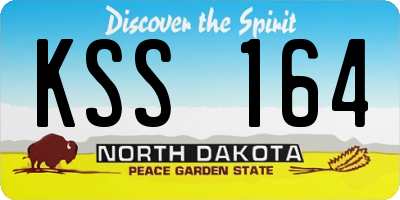 ND license plate KSS164