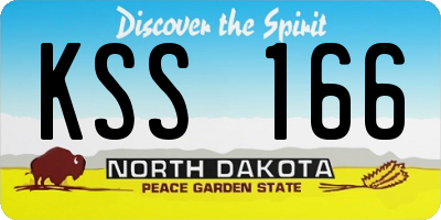 ND license plate KSS166
