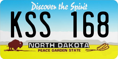 ND license plate KSS168