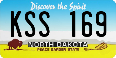 ND license plate KSS169