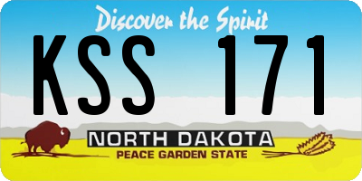 ND license plate KSS171