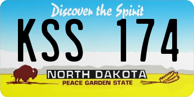 ND license plate KSS174