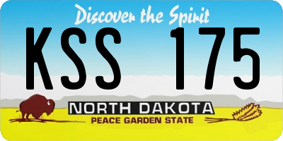 ND license plate KSS175