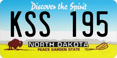 ND license plate KSS195
