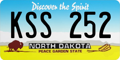 ND license plate KSS252