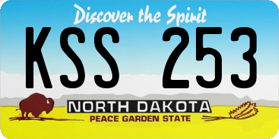 ND license plate KSS253