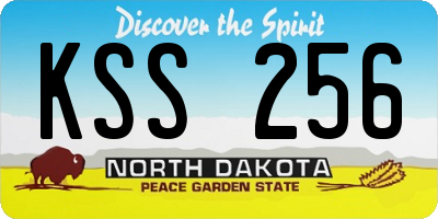 ND license plate KSS256