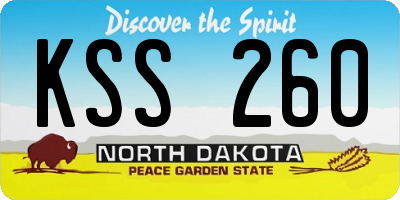 ND license plate KSS260