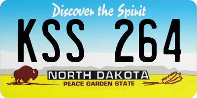 ND license plate KSS264