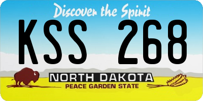ND license plate KSS268