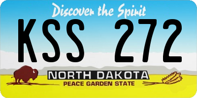 ND license plate KSS272