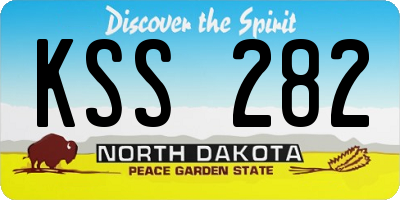 ND license plate KSS282