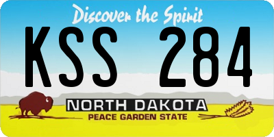 ND license plate KSS284