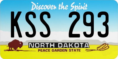ND license plate KSS293