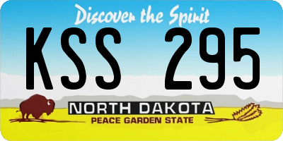 ND license plate KSS295