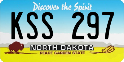 ND license plate KSS297