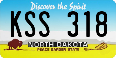 ND license plate KSS318