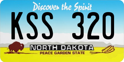 ND license plate KSS320