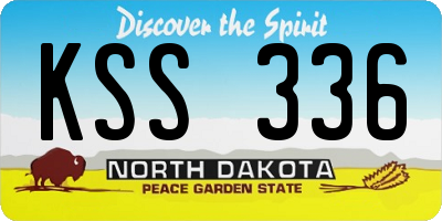 ND license plate KSS336
