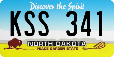 ND license plate KSS341