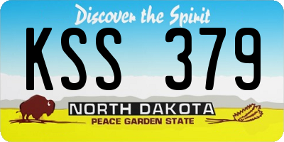 ND license plate KSS379