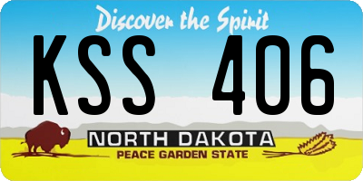 ND license plate KSS406