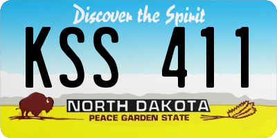 ND license plate KSS411
