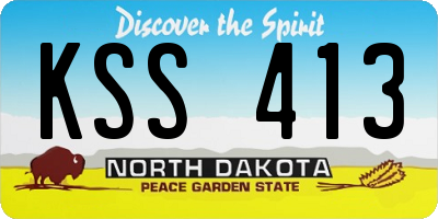 ND license plate KSS413