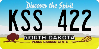 ND license plate KSS422