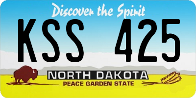 ND license plate KSS425