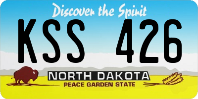 ND license plate KSS426