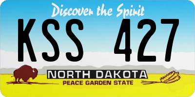 ND license plate KSS427