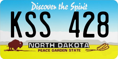 ND license plate KSS428
